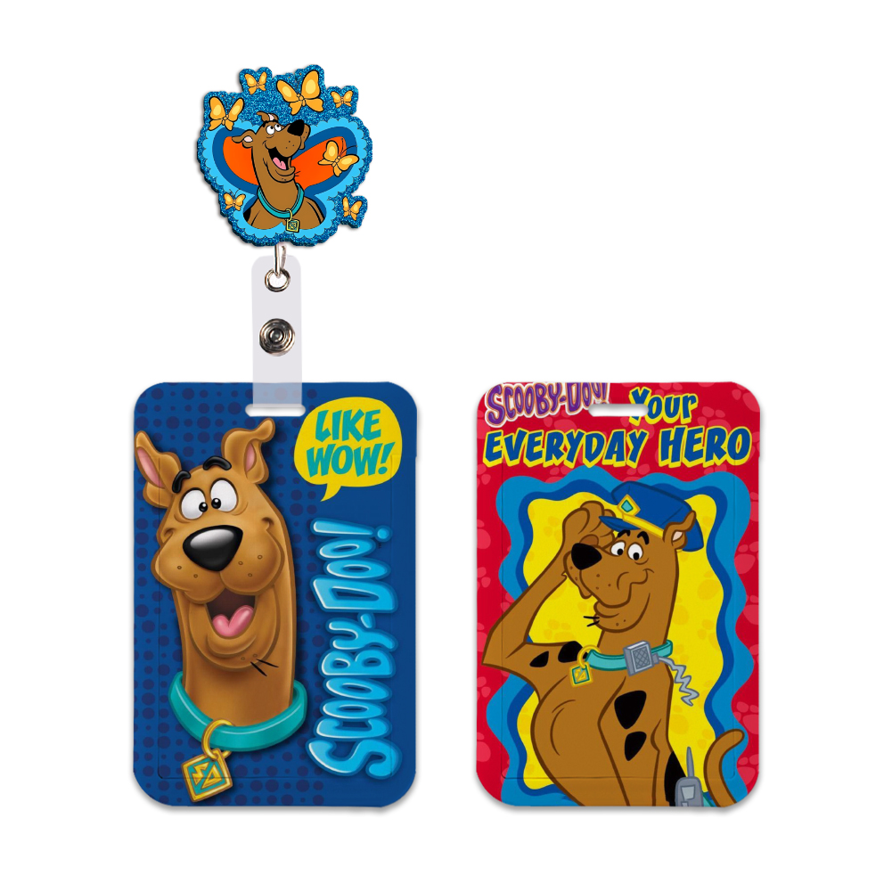 Lanyard Badge Holder - 만화 강아지 카드 케이스 끈 목걸이
