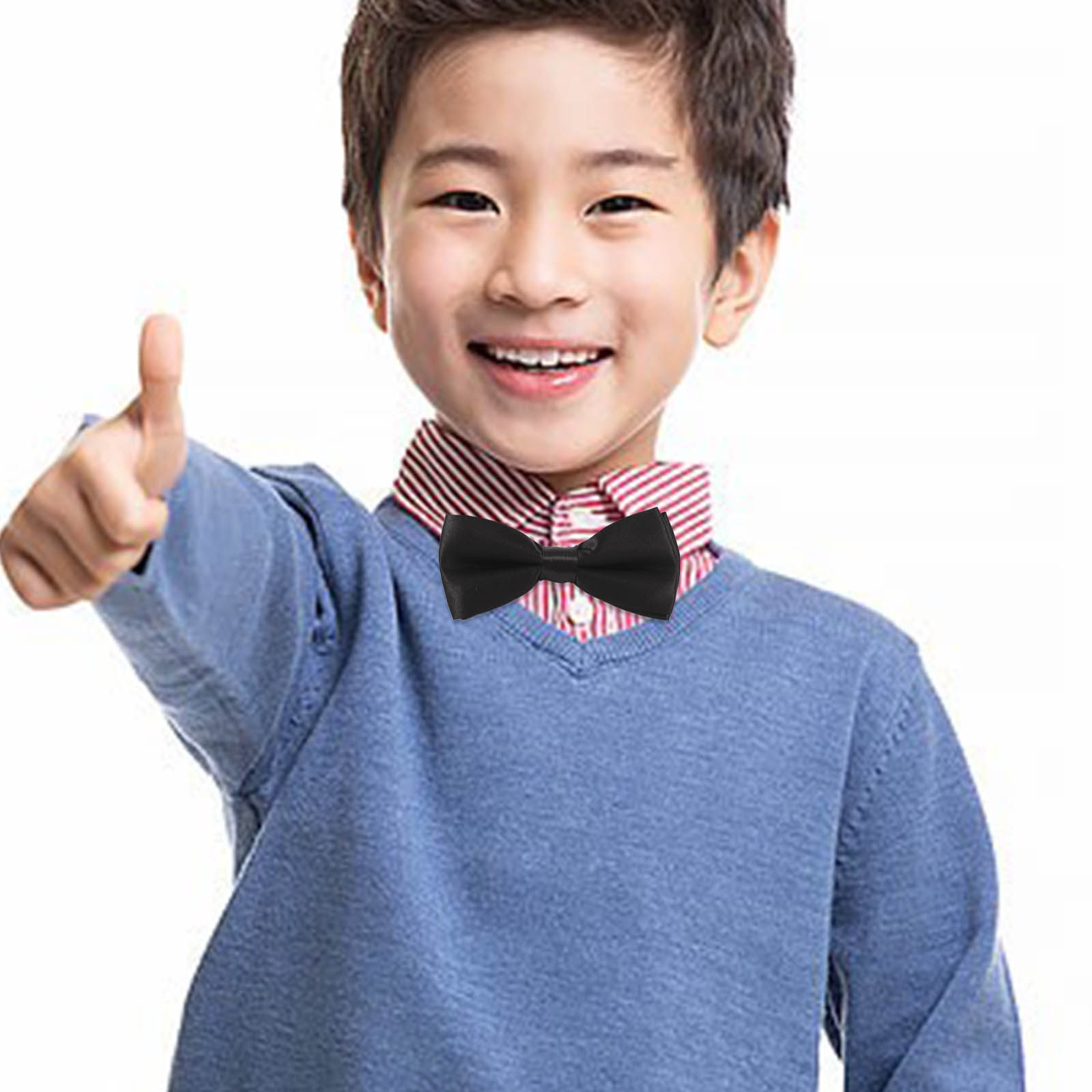 블랙 키즈 보타이 조절 가능 미리 묶인 단색 보타이 남 - Bow Tie Pre Tied 리뷰 및 가격