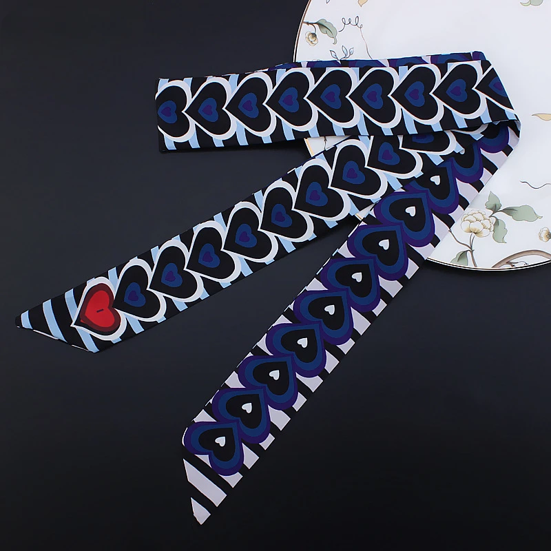 엑스트라 롱 120cm 실크 리본 스카프 여성용 멀티  - Silk Neck Scarf 리뷰 및 가격