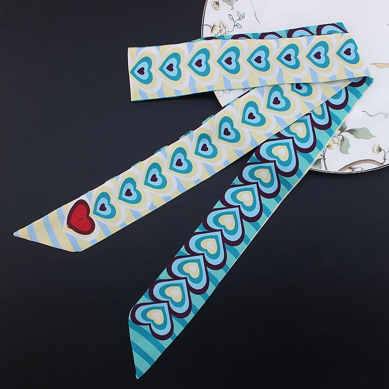 엑스트라 롱 120cm 실크 리본 스카프 여성용 멀티  - Silk Neck Scarf 리뷰 및 가격