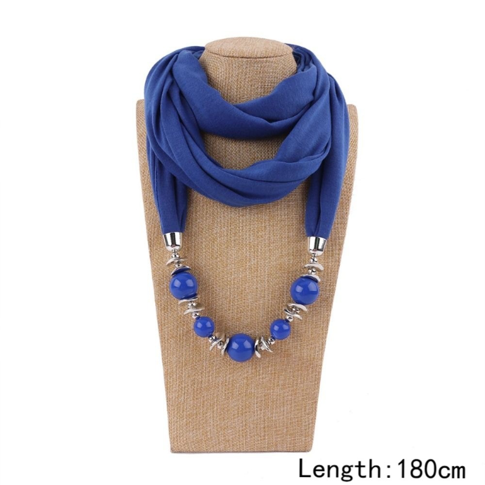 새로운 쉬폰 스카프 목걸이 비즈 장식 에스닉 스타일 인 - Infinity Scarf Knit 리뷰 및 가격