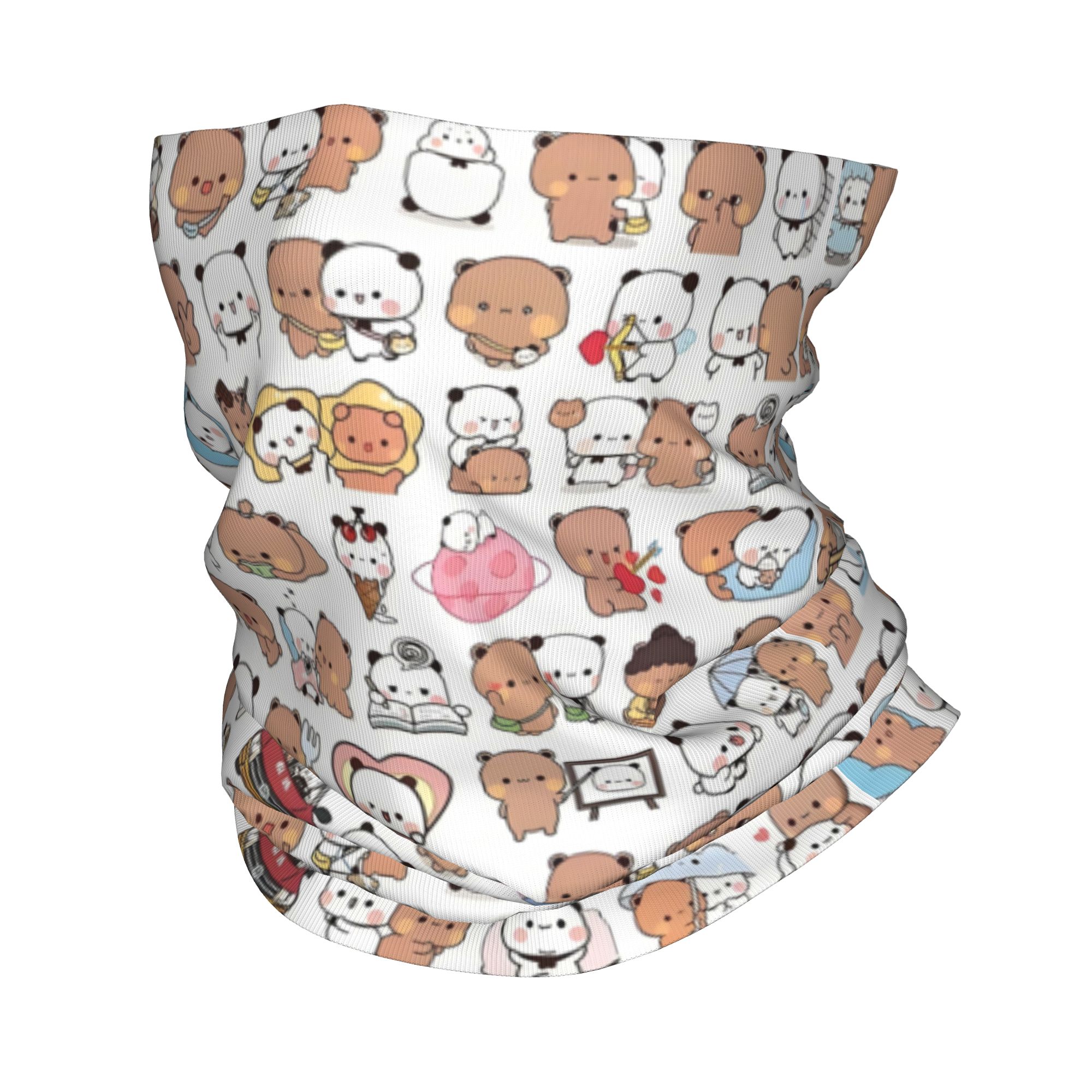 커스텀 베어 만화 피치와 고마 부부 두두 밴다나 넥 워 - Neck Warmer Tube 리뷰 및 가격