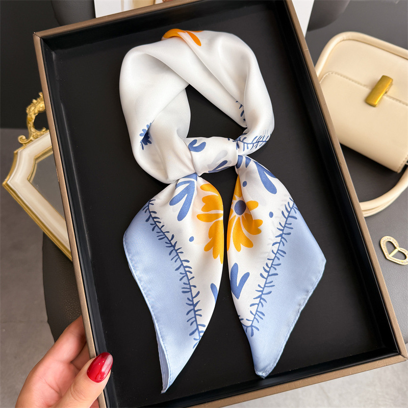 1Pc 새로운 프린트 패션 실크 스카프 스퀘어 스카프  - Silk Neck Scarf 리뷰 및 가격