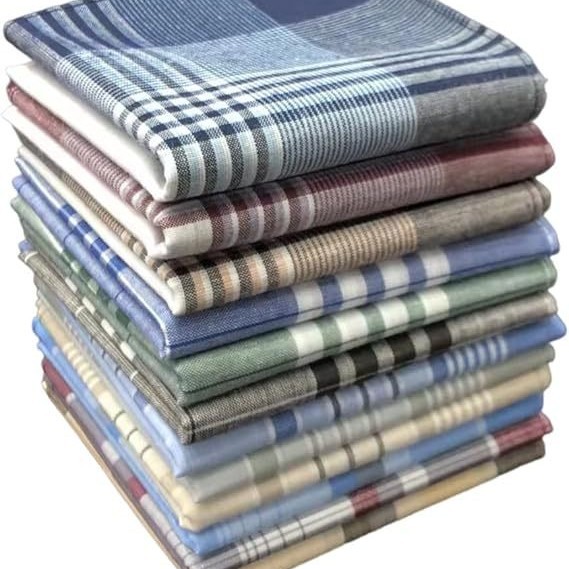 남성용 손수건 100% 면 체크무늬 손수건 - Handkerchief Cotton Men 리뷰 및 가격