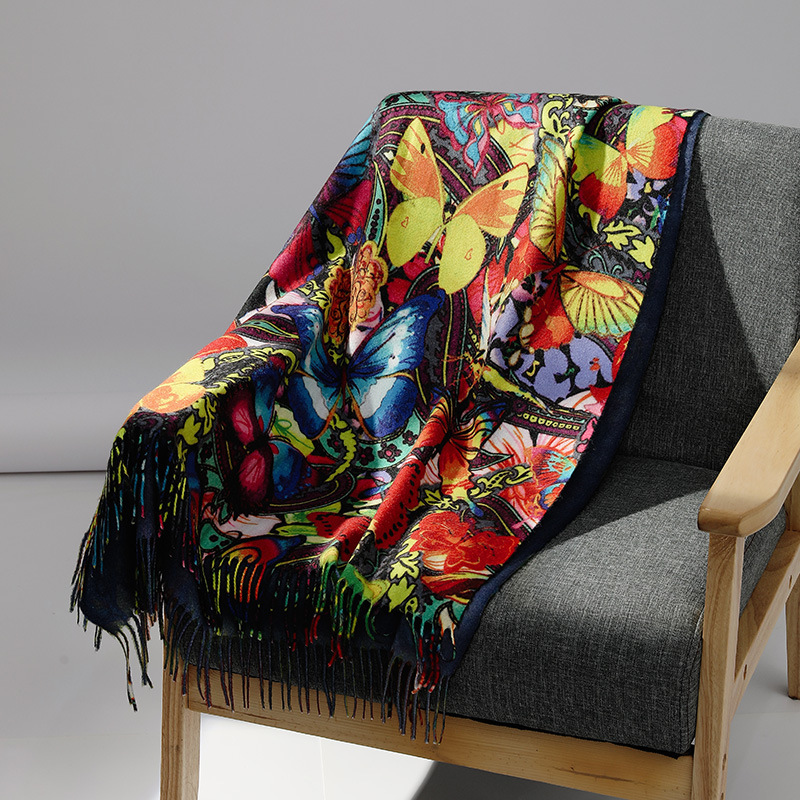 여성을위한 럭셔리 브랜드 유화 캐시미어 스카프 따뜻한  - Woven Scarf Blanket 리뷰 및 가격